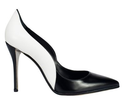 Pumps Sabrina blanco y negro de Oscar de la Renta